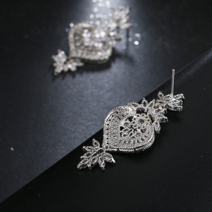 silver wedding earrings