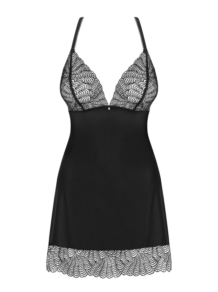 Black Luxe Lace & Microknit Sleepwear - The Wedding Garter