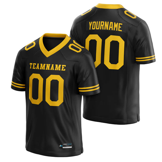 Black-Yellow Custom Football Jersey