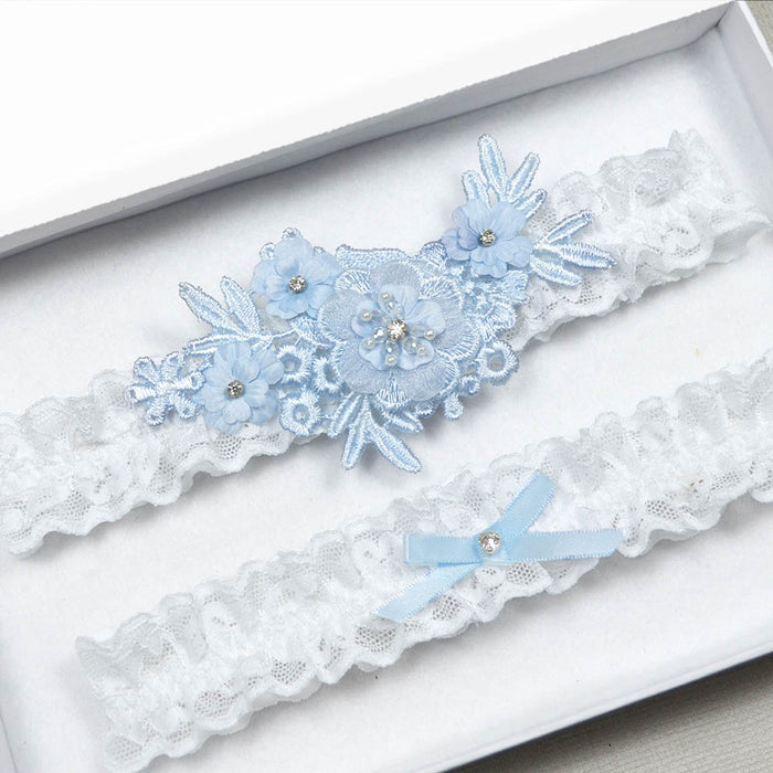 blue wedding garter