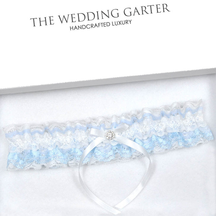 blue bridal garter