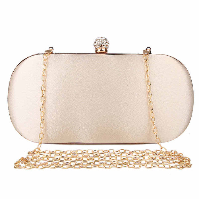 Blush Champagne Beaded Bridal Clutch - The Wedding Garter