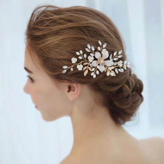 blush pink wedding headpiece