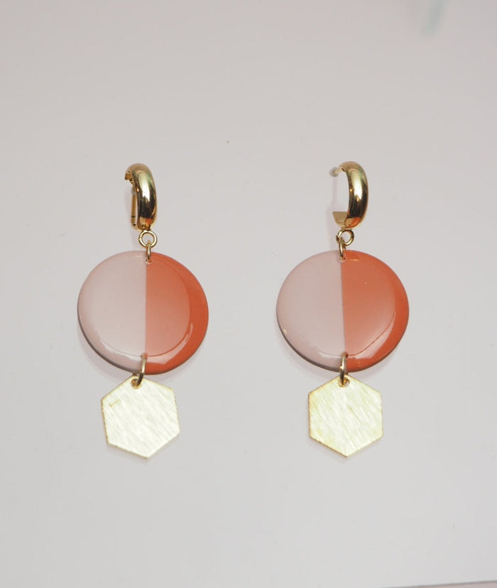 BON MATIN Boucles d'Oreilles Hexa