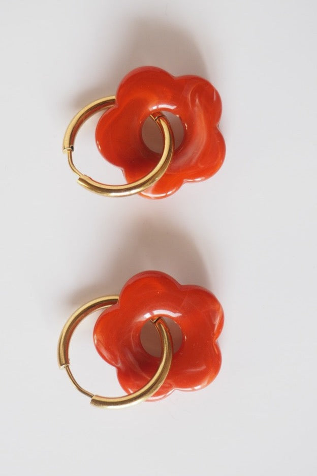 BON MATIN Boucles d'Oreilles La Fleur