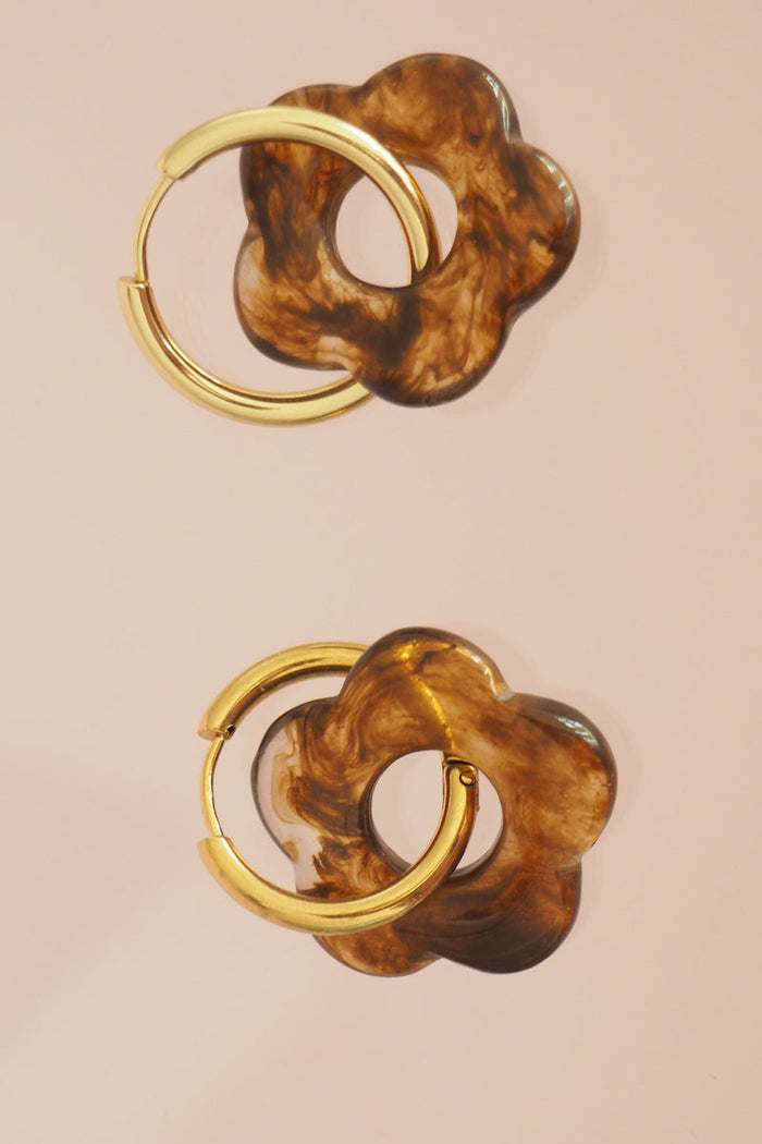 BON MATIN Boucles d'Oreilles La Fleur