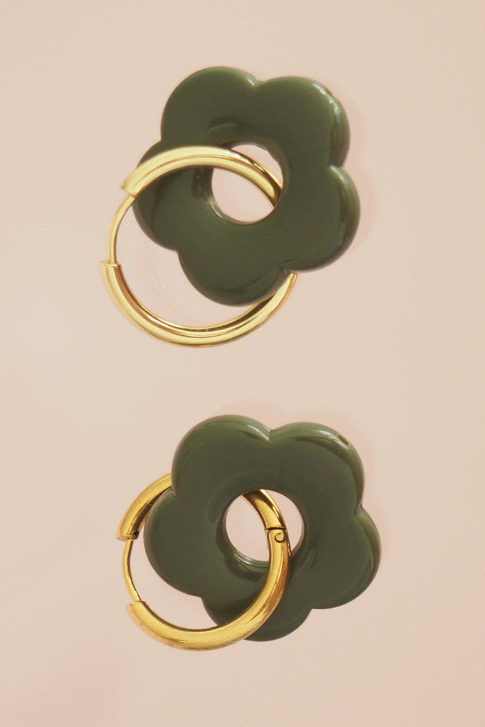 BON MATIN Boucles d'Oreilles La Fleur
