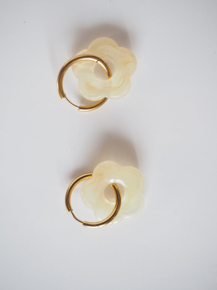 BON MATIN Boucles d'Oreilles La Fleur