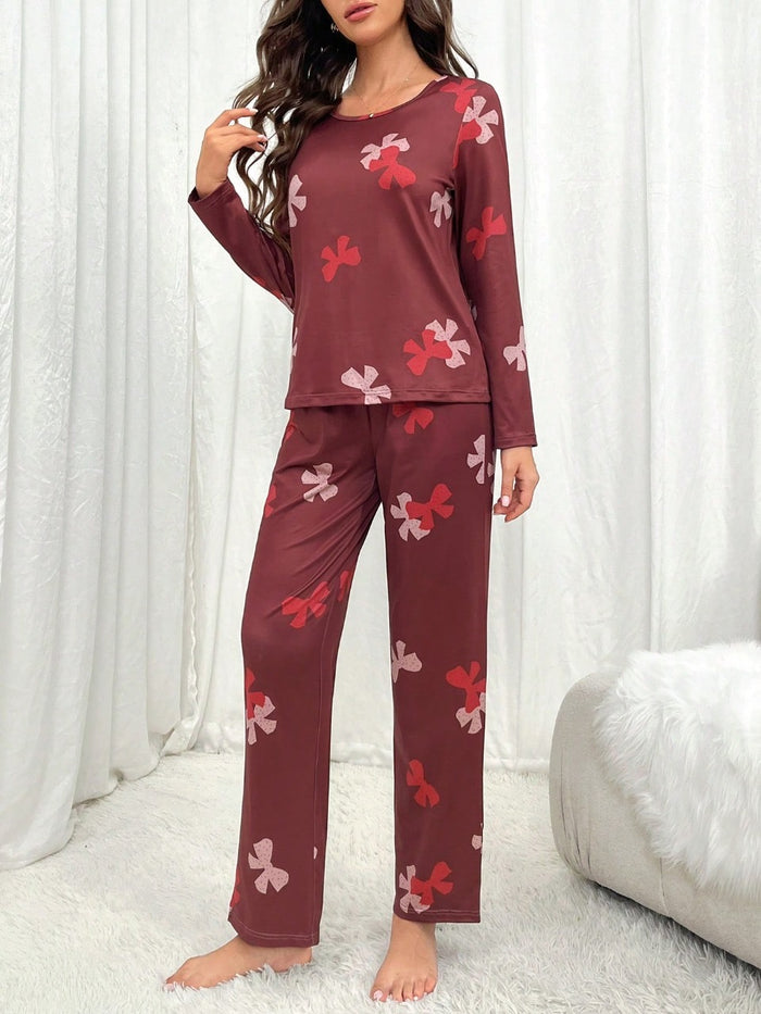 Bow Print PJ Set