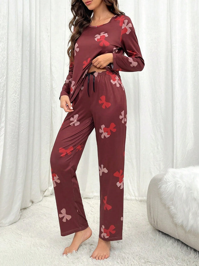 Bow Print PJ Set