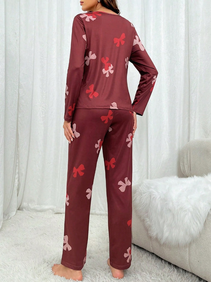 Bow Print PJ Set