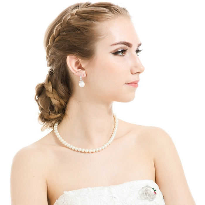 pearl large drop earrings
