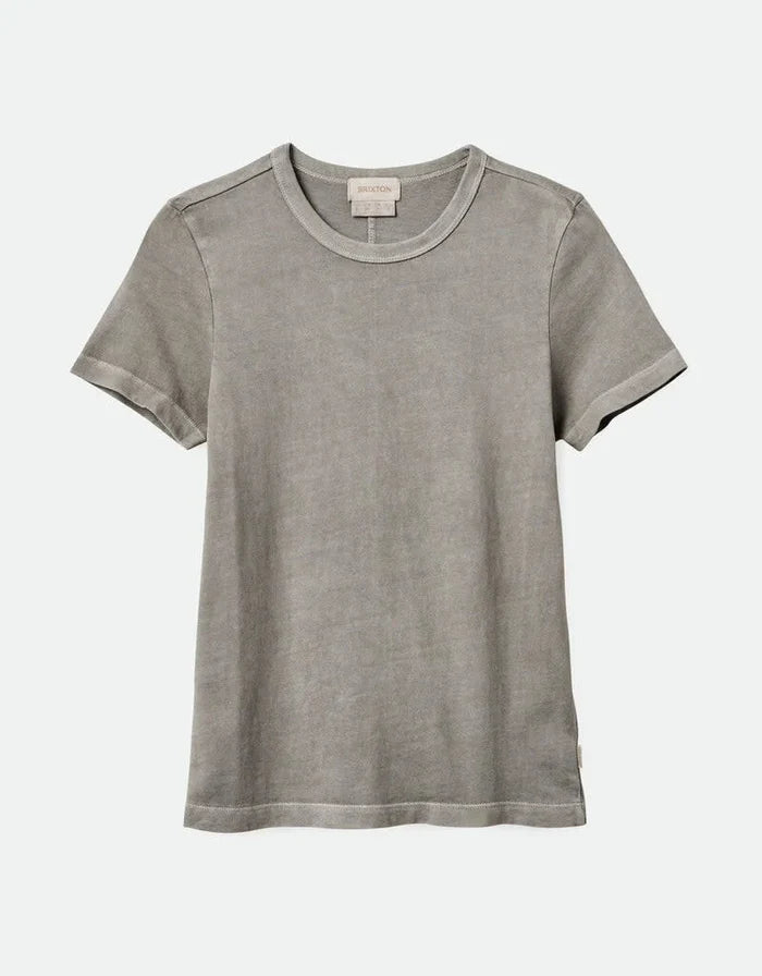 BRIXTON - CAREFREE ORGANIC GD SLIM CREW WASHED BLACK