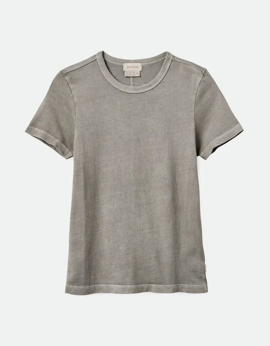 BRIXTON - CAREFREE ORGANIC GD SLIM CREW WASHED BLACK