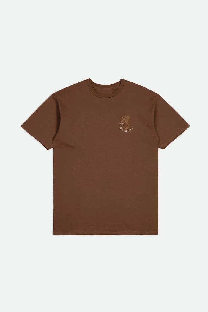 BRIXTON - OXFORD S/S TEE SEPIA WORN WASH