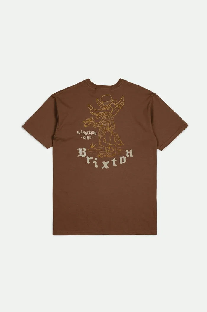 BRIXTON - OXFORD S/S TEE SEPIA WORN WASH