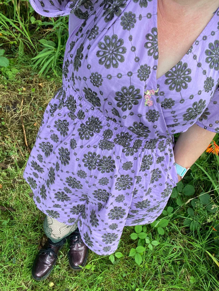Broderie Anglaise Playsuit - Cassis de Violet