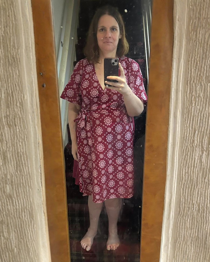 Broderie Anglaise Wrap Dress - Blood Red