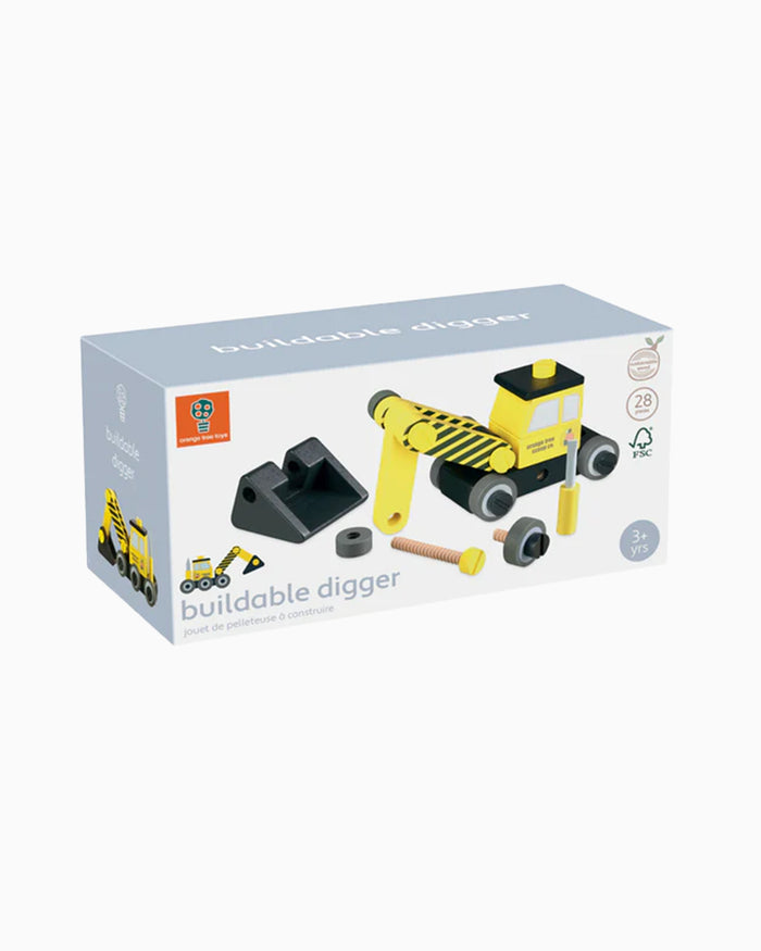 Orange Tree Wooden Toys Buildable Digger