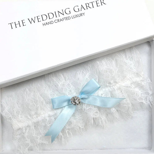 Cara White Chantilly Lace Bridal Garter - The Wedding Garter