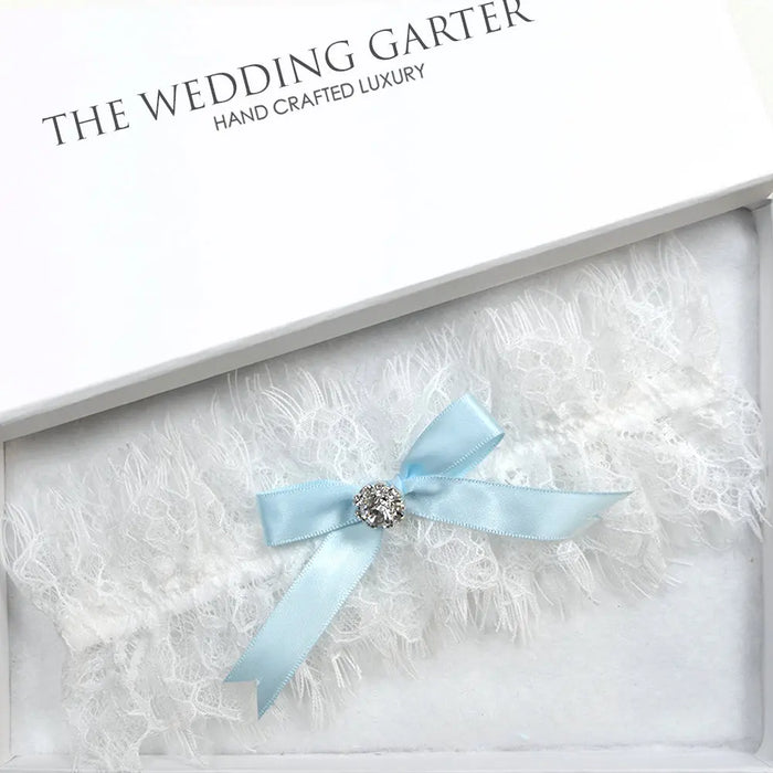 Cara White Chantilly Lace Bridal Garter - The Wedding Garter