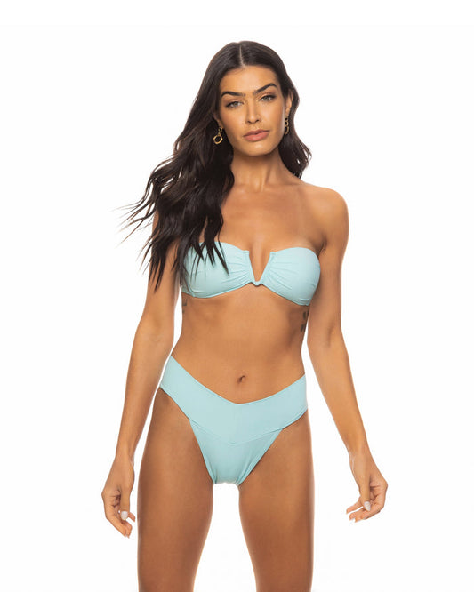 Celeste Deep V Bandeau Bikini Top