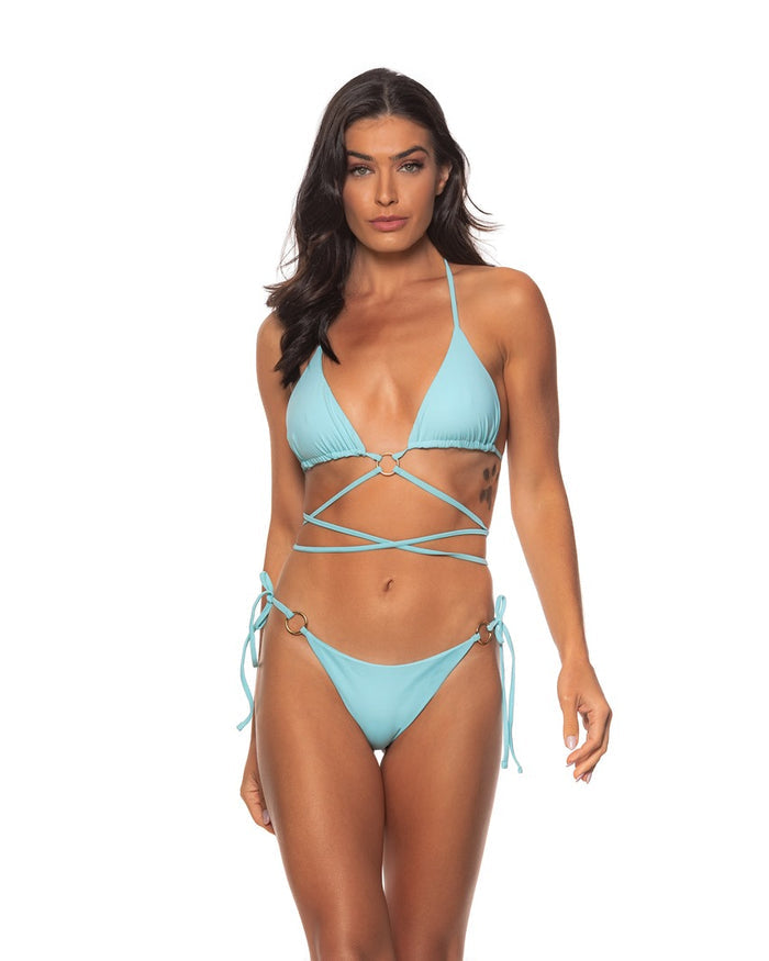 Celeste Ring Criss-cross Triangle Bikini Top