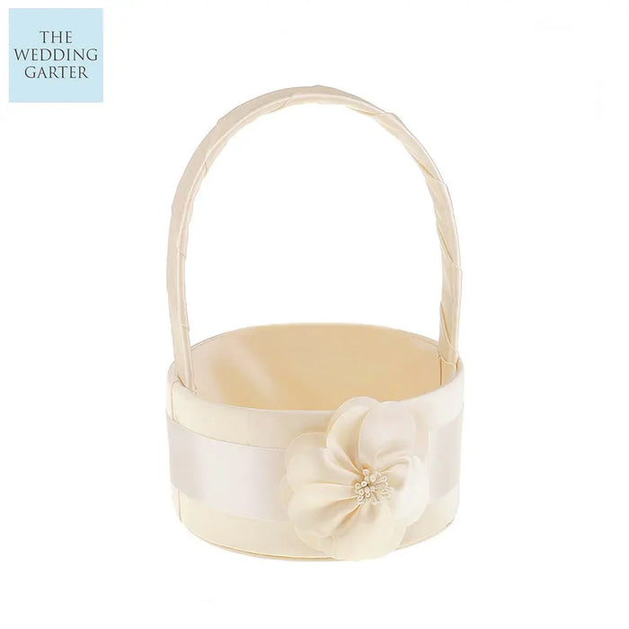 flower girl basket gold