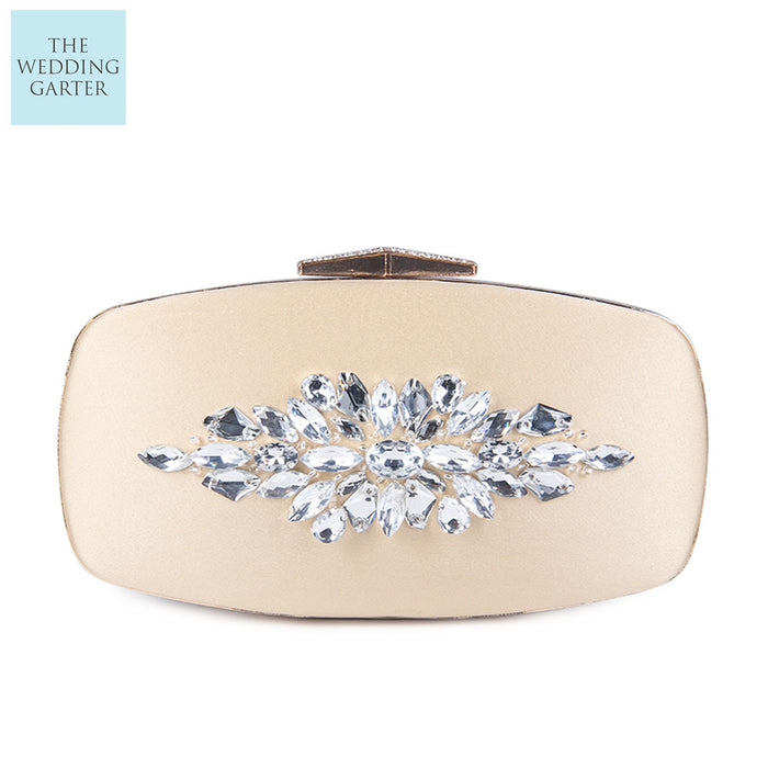 champagne bridal clutch