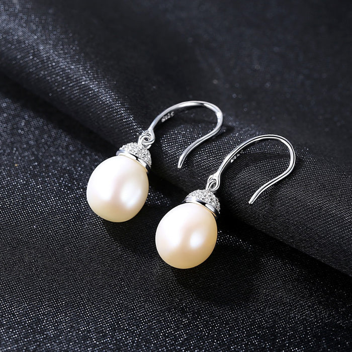 pearl hook earrings