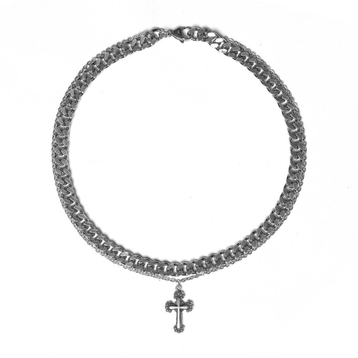 Circular Cross Combo Choker