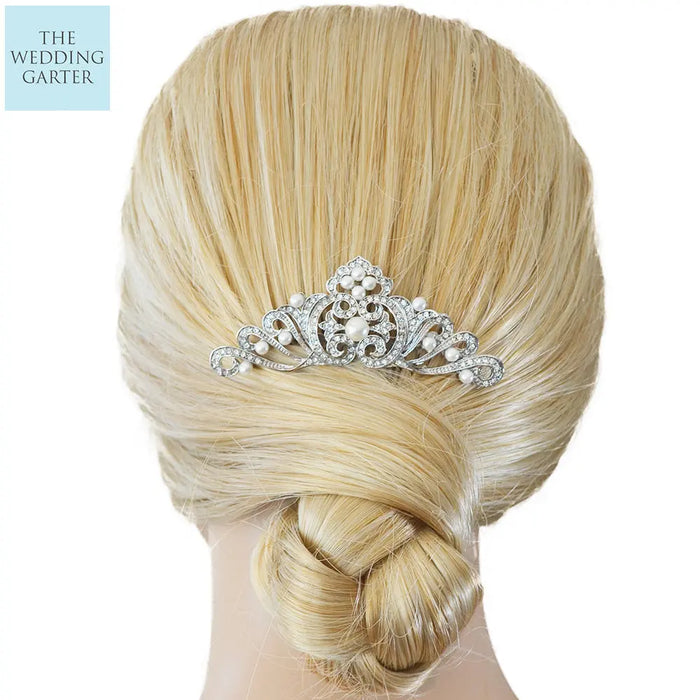 Classic Vintage Style Wedding Headpiece Comb - The Wedding Garter