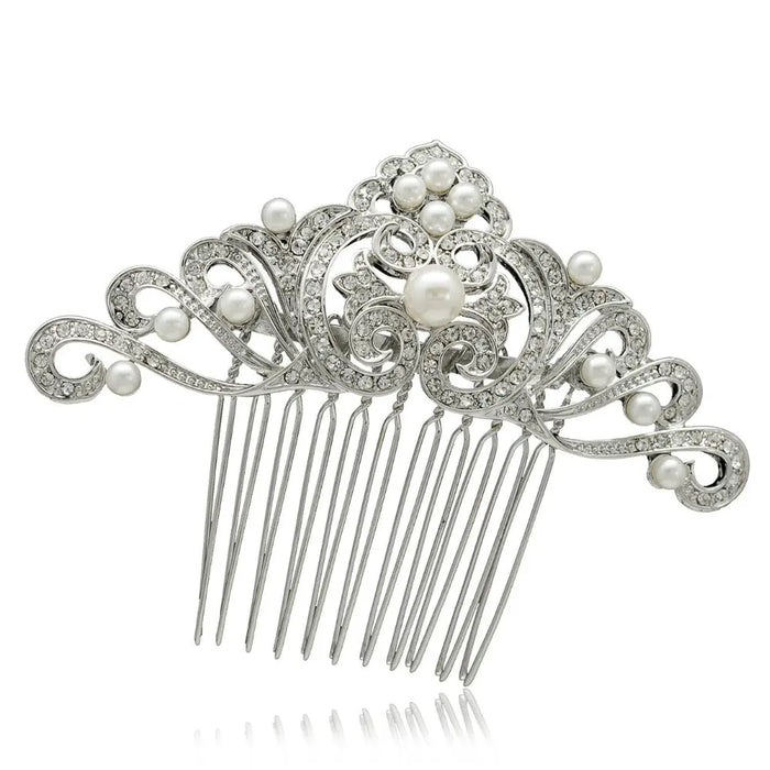 Classic Vintage Style Wedding Headpiece Comb - The Wedding Garter