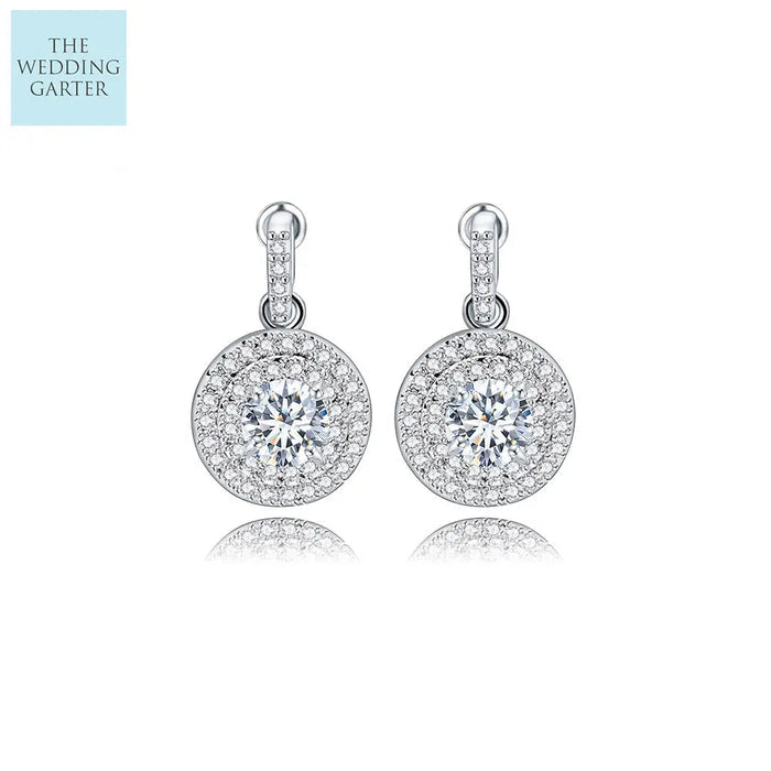 Classic Women's CZ Diamond Stud Bridesmaid Earrings - The Wedding Garter