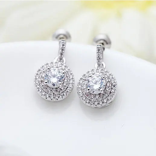 Classic Women's CZ Diamond Stud Bridesmaid Earrings - The Wedding Garter