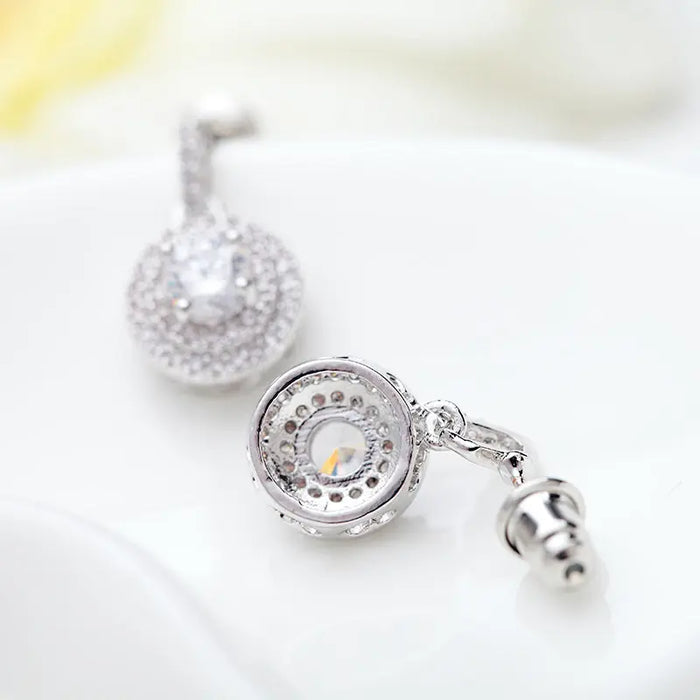Classic Women's CZ Diamond Stud Bridesmaid Earrings - The Wedding Garter