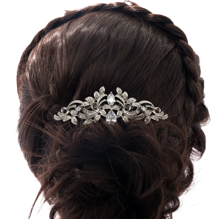 Crystal & Gold Vintage Bridal Headpiece Comb - The Wedding Garter