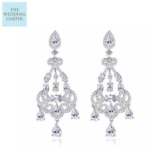 big chandelier vintage earrings