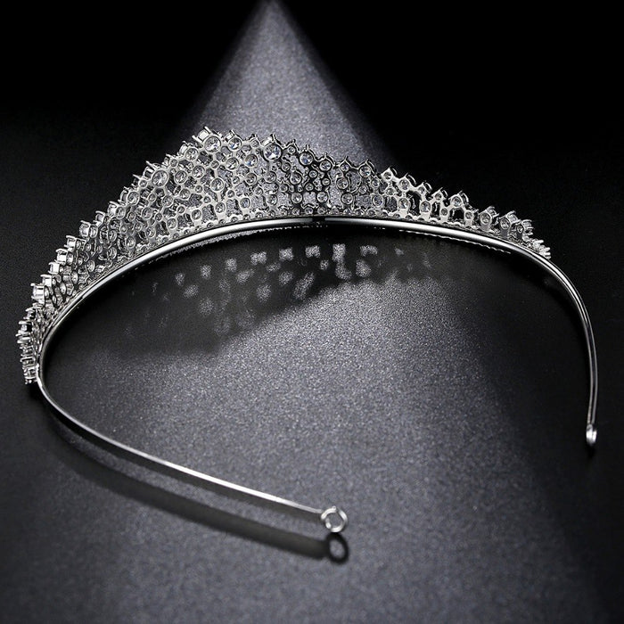 Cubic Zirconia Diamond Tiara Wedding Crown - The Wedding Garter