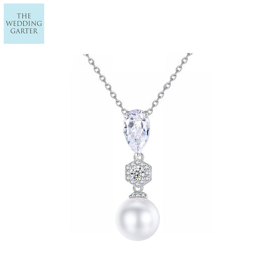 pearl and crystal necklace