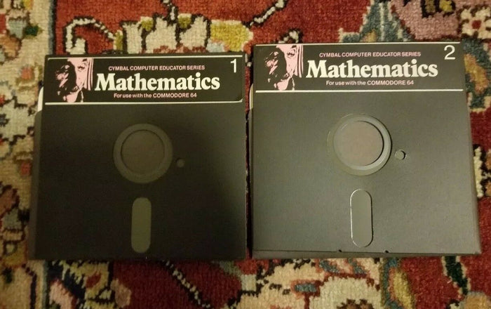Cymbal Software Inc. "Mathematics" for use with the Commodore 64 (2 Disks) - Diamonds Sapphires Rubies Emeralds