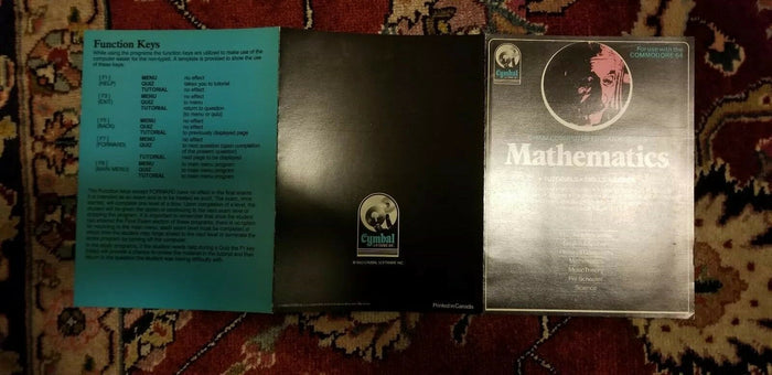 Cymbal Software Inc. "Mathematics" for use with the Commodore 64 (2 Disks) - Diamonds Sapphires Rubies Emeralds