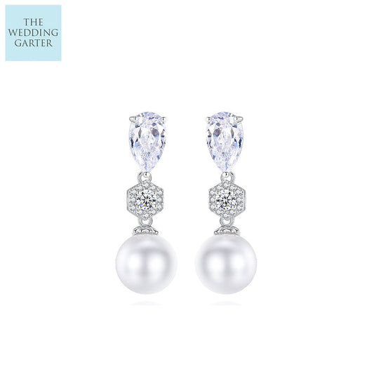 pearl drop earrings