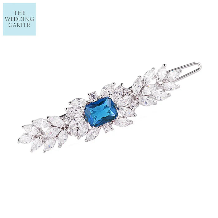 sapphire diamond hair clip