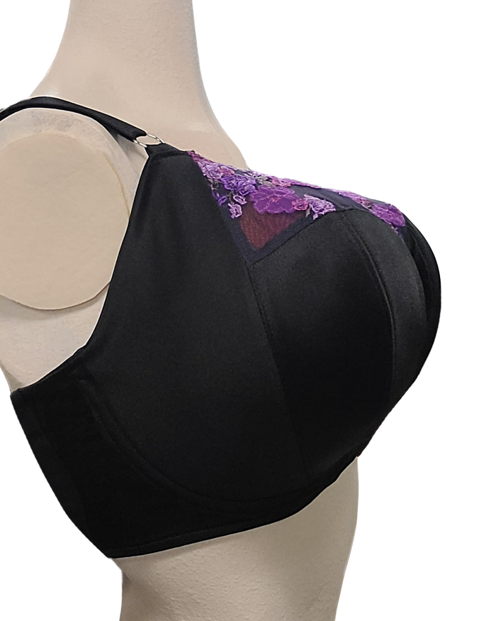 Dahlia Wired Purple Empress Limited Edition Plunge Lace Bra Bands 24 to 50 Cups K to Q