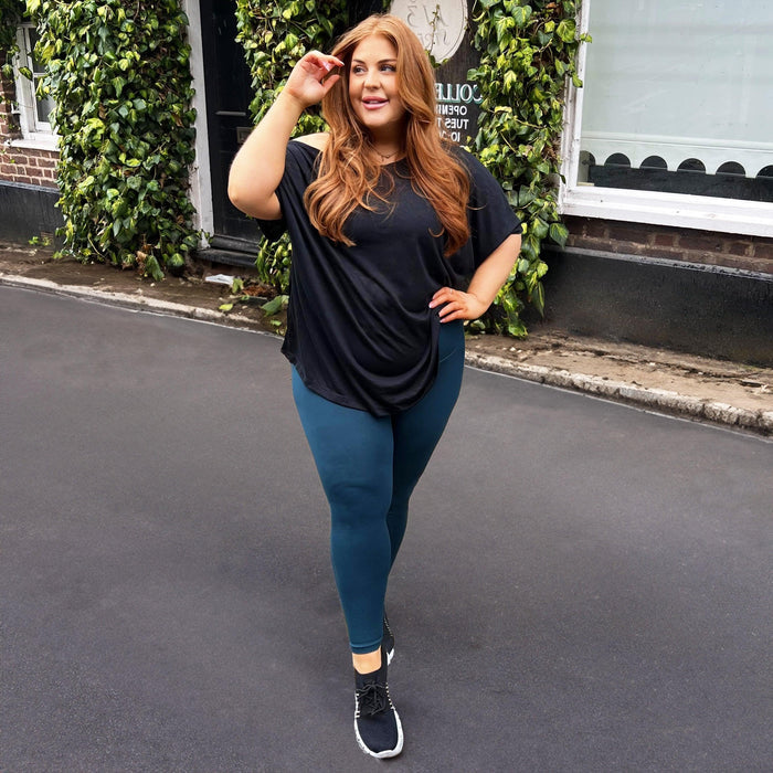 Debbie Off Shoulder Tee - Black - Snag