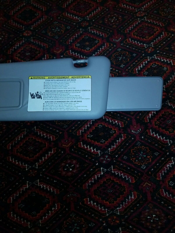 DEFECTIVE! LEFT DRIVERS SIDE GRAY ORIGINAL SUN VISOR TOYOTA HIGHLANDER 2008-2013