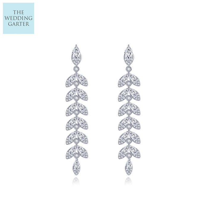 crystal wedding earrings