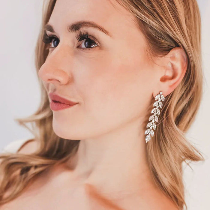 crystal dropper earrings