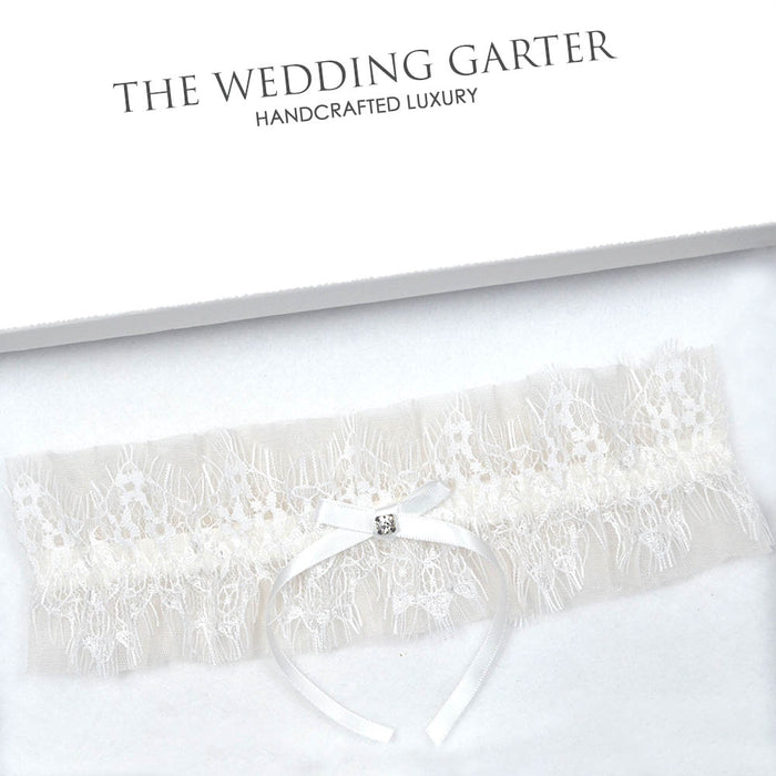 nude and ivory garter